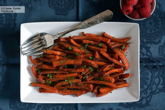Palitos crujientes de zanahorias asadas