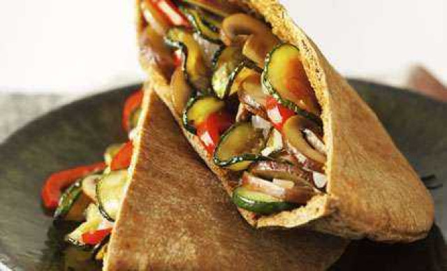 Pan pita vegetariano