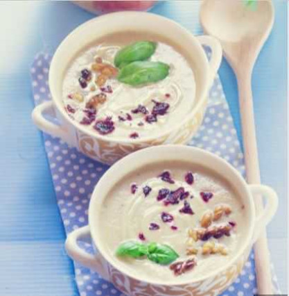 Crema de garbanzos y zapallito italiano