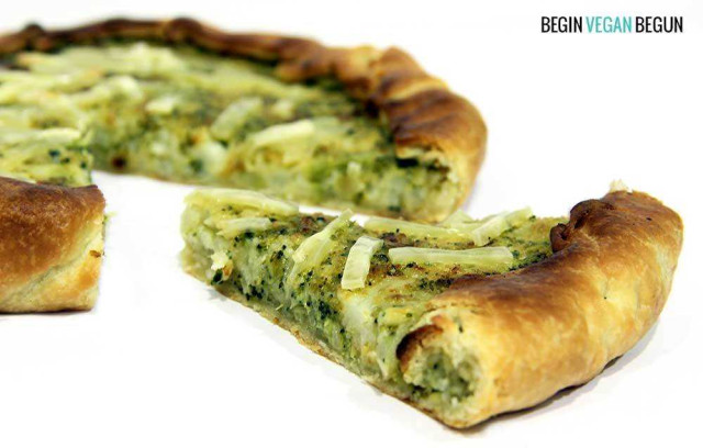 Quiche de brócoli y coliflor