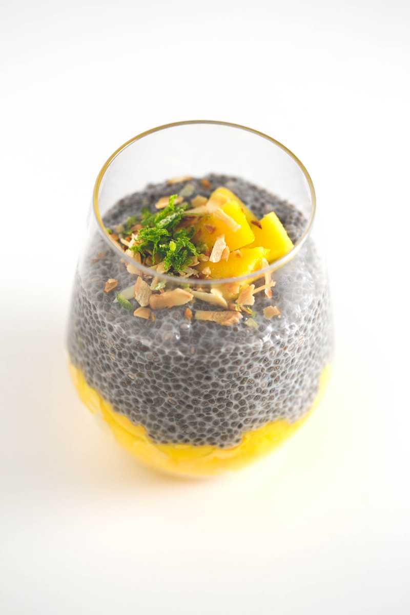 Pudin de chía y mango