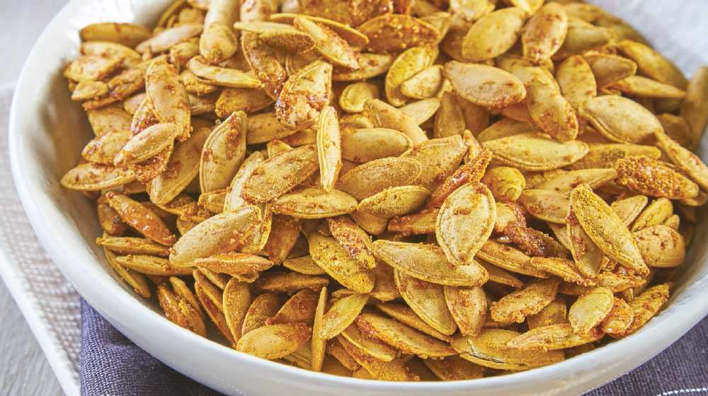 Pepitas rostizadas con curry