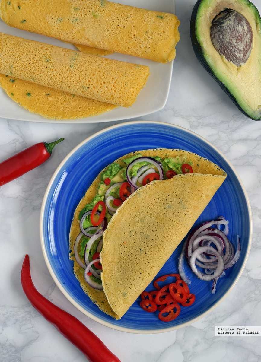 Crepes con harina de garbanzos