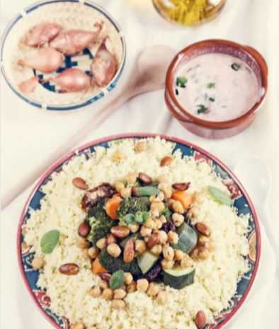 Cuscus con garbanzos y verduras