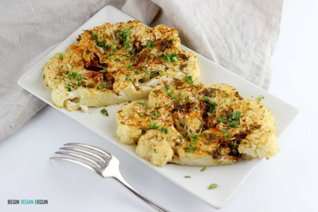 Filetes de coliflor al horno