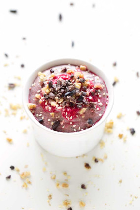 Pudin instantáneo de chía y frambuesas