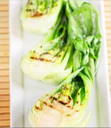 Pak choy al grill