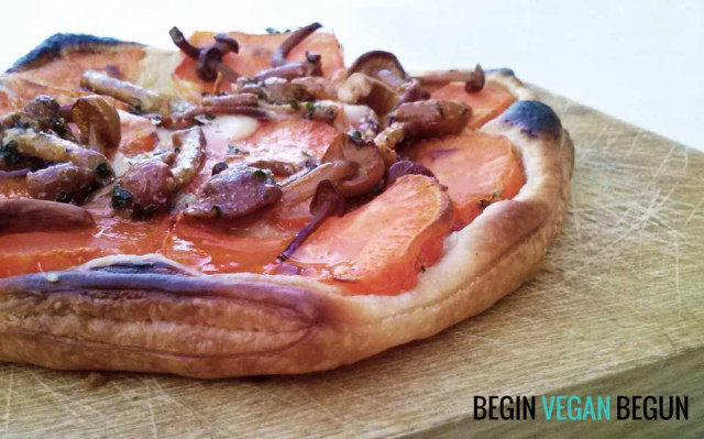 Galette de camote y champiñones