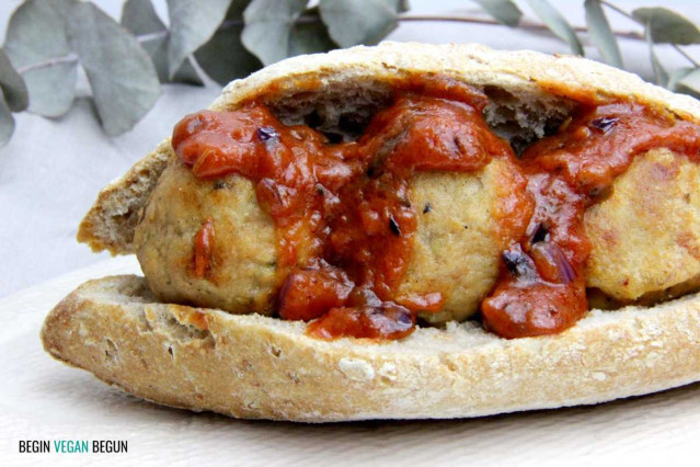 Albóndigas de soya texturizada