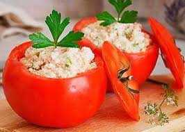 Tomate relleno de Soya