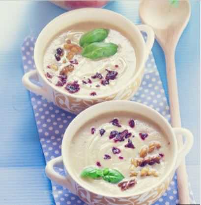 Crema de garbanzos y zapallito italiano